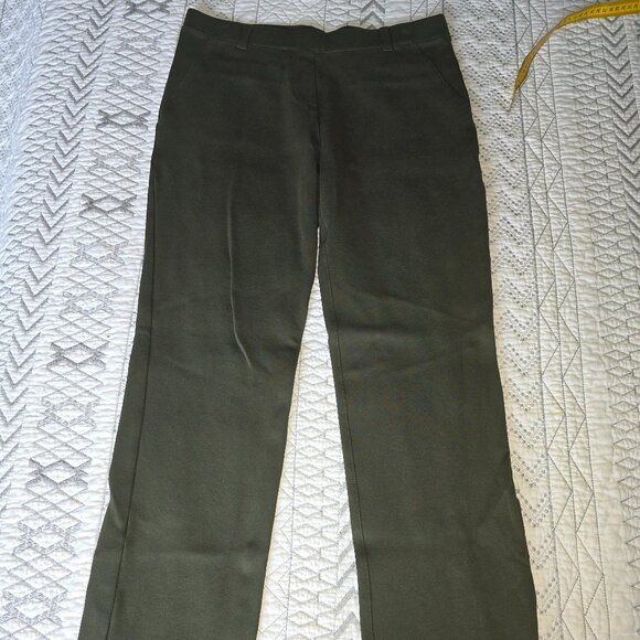 Quince ultra-stretch ponte straight leg pant Olive Size M - Picture 1 of 1